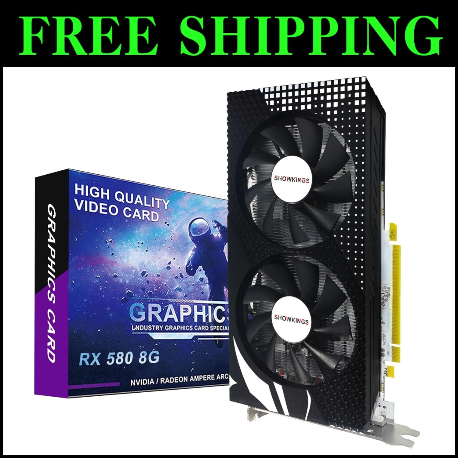 8GB GDDR5 Radeon RX 580 - Multi-Functional Graphics Card Perfect for Work & Play