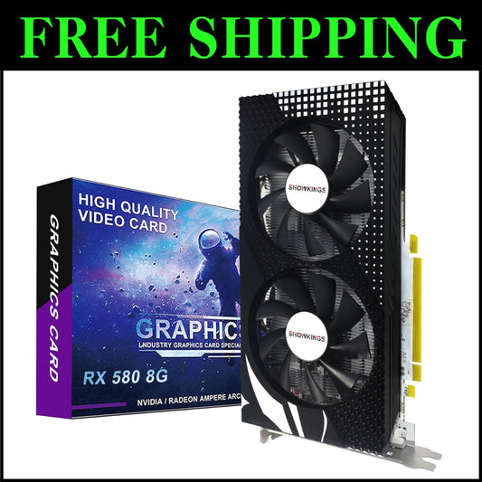 8GB GDDR5 Radeon RX 580 - Multi-Functional Graphics Card Perfect for Work & Play