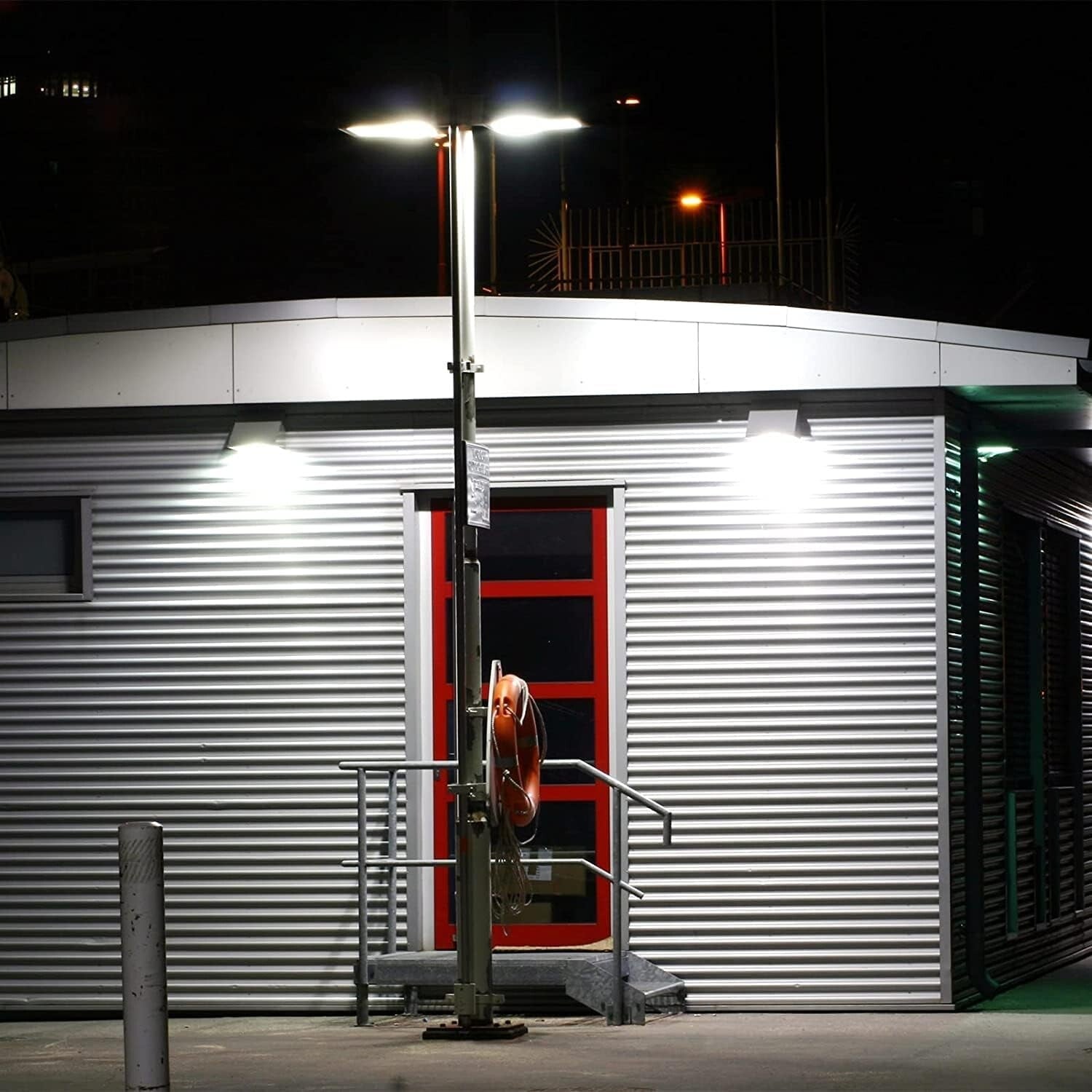 70W LED Wall Pack Light with Dusk-to-Dawn Sensor - 9100 Lumens for Outdoor Se...