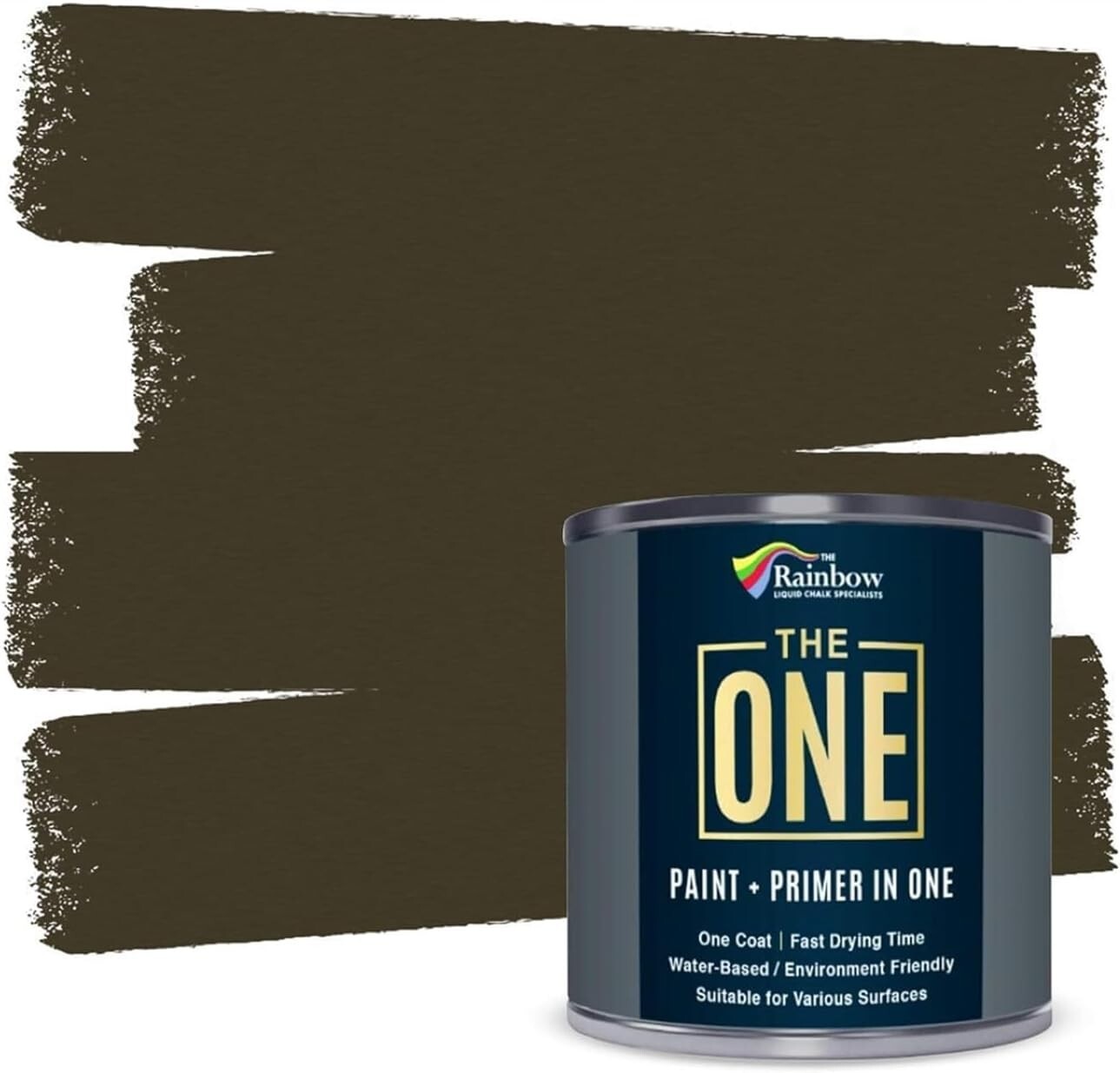 Durable All-in-One Brown Paint & Primer - Fast Drying for Indoor & Outdoor Use