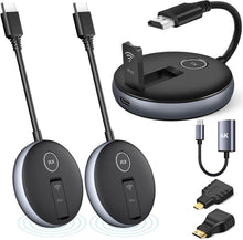Load image into Gallery viewer, Advanced Wireless HDMI Setup with 1TX, 2RX, USB-C Adapter, 60Hz Streaming
