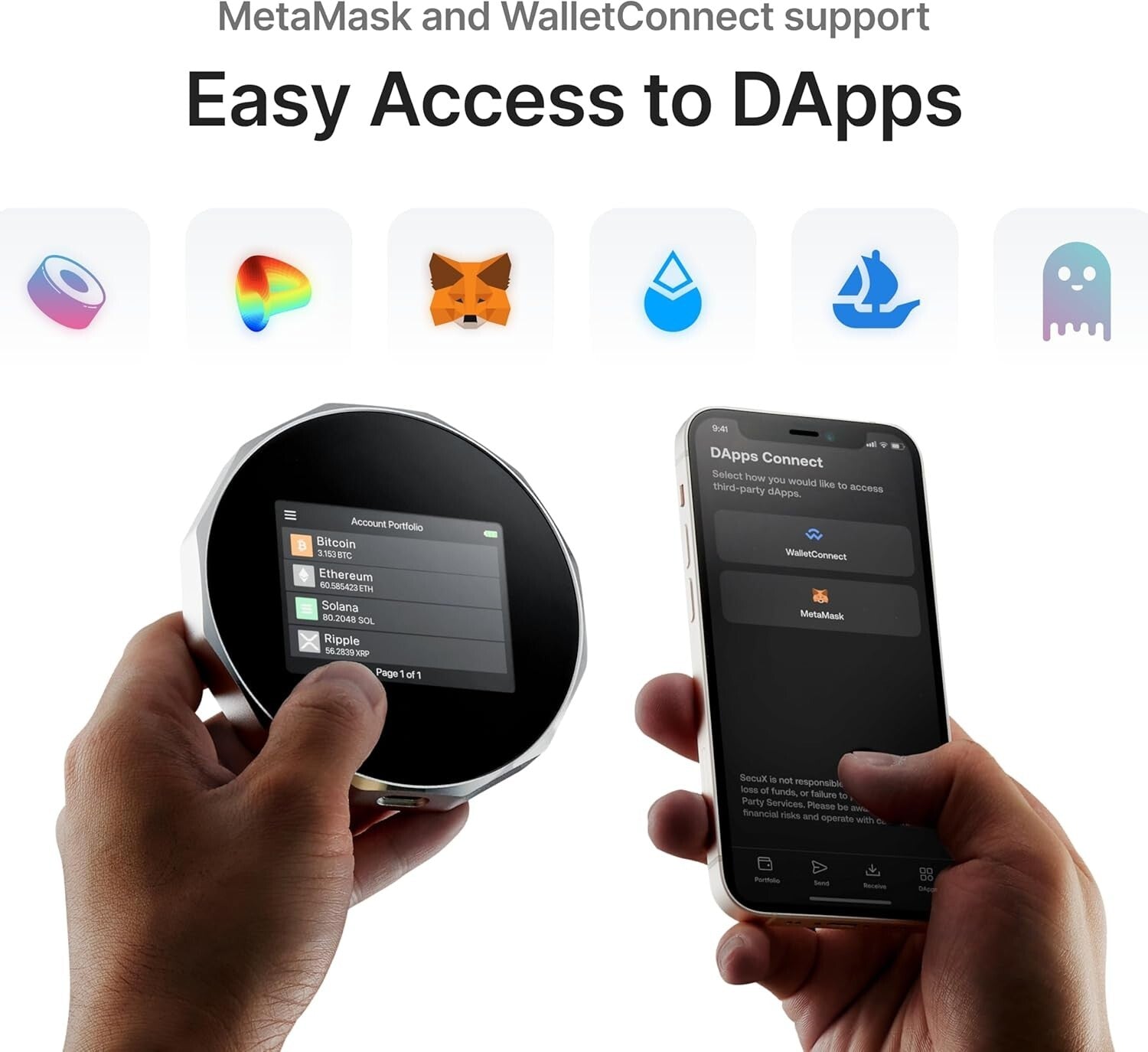 Advanced USB-C Crypto Wallet with Touchscreen - Effortless Multi-Coin Management