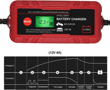 Load image into Gallery viewer, Sailnovo 4A Smart 6V/12V Battery Charger Maintainer - Fully Automatic 8-Stage