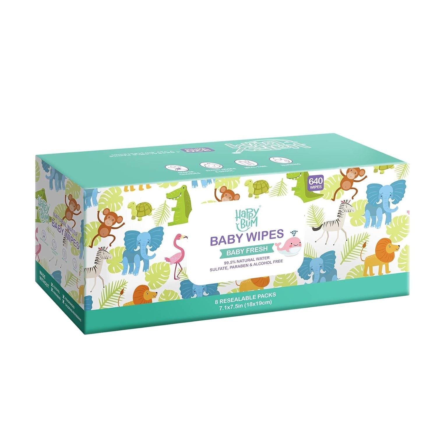 Gentle & Cruelty-Free Baby Wipes - Eight Packs of Unscented 640 Count Total