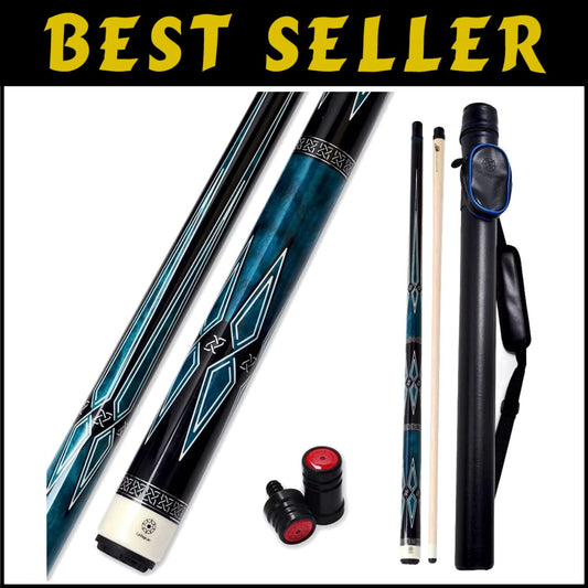 Sleek Blue Stained CXL Pool Cue with 1X1 Case: Your Ultimate Billiard Companion