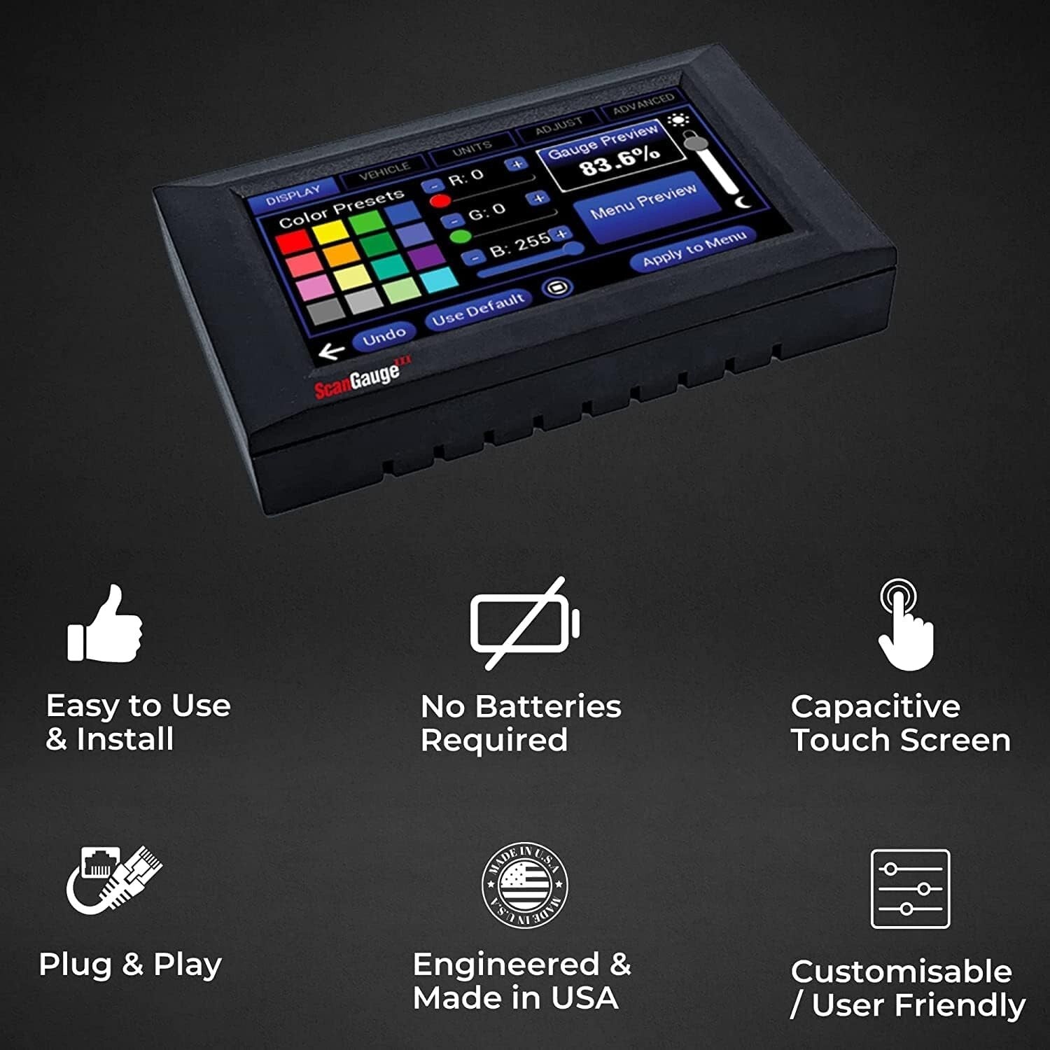 Advanced Touch Screen Code Reader with WiFi Updates – 3-in-1 Digital Gauges