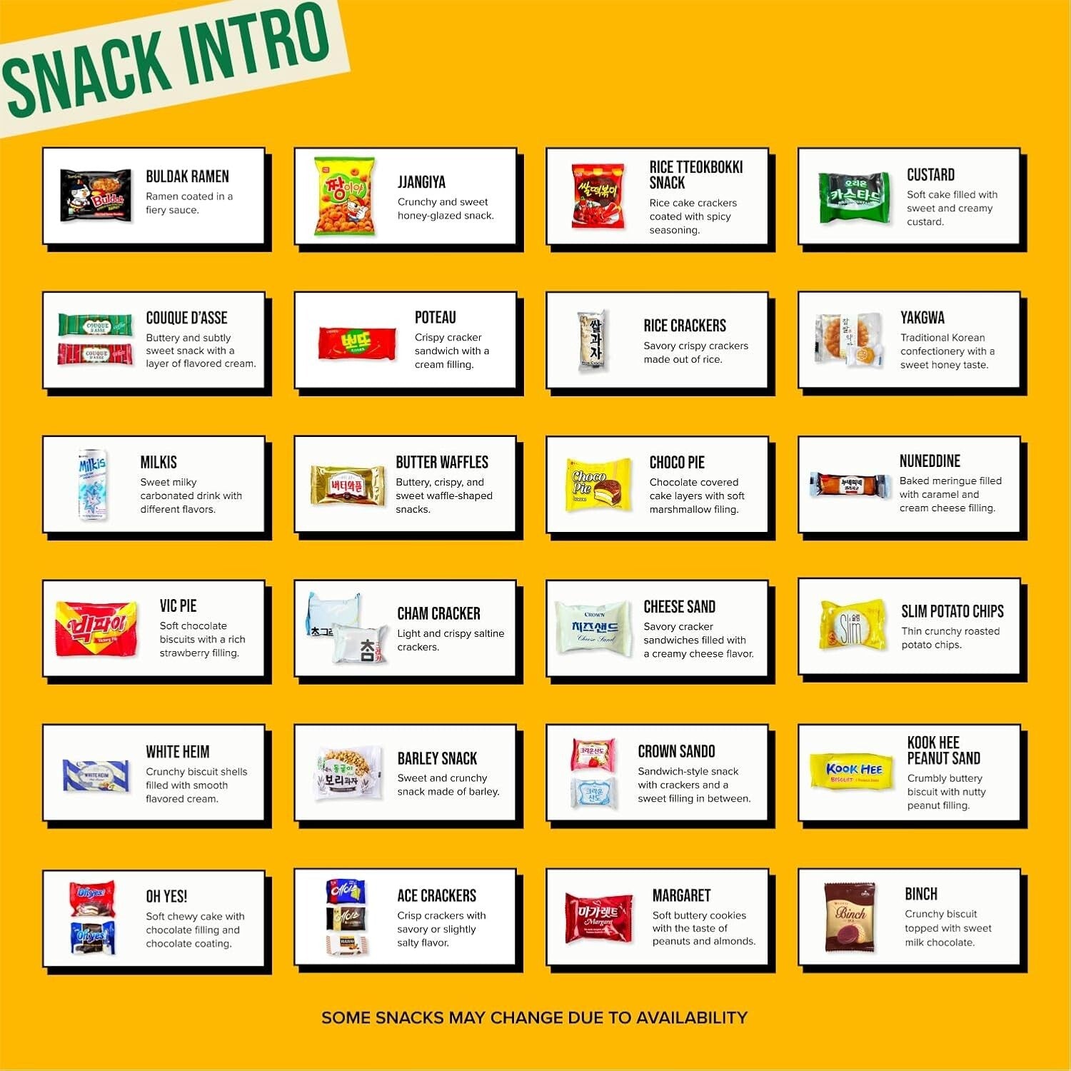 Delightful 48-Count Korean Snack Box - Perfect for Care Packages & Parties