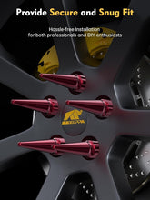 Load image into Gallery viewer, High-Strength Spike Lug Nuts Set, 20pcs 1/2-20 Red for Jeep Liberty &amp; Dodge