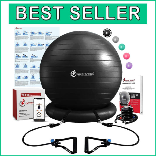 Versatile Fitness Ball Chair – 65 cm Stability Ball for Home Gym & Office Use
