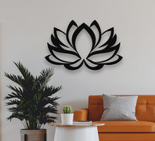 Load image into Gallery viewer, Contemporary Lotus Flower Metal Decor - 18" x 12" - Perfect for Home &amp; Office
