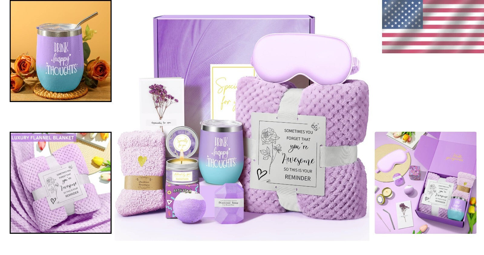 Lavender Spa Gift Basket for Women - Ultimate Self-Care Birthday Surprise