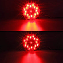 Load image into Gallery viewer, Red 7-Inch Round LED Trailer Lights - 2Pcs Set with Built-in Reflex Reflector