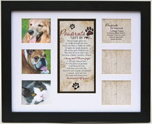 Load image into Gallery viewer, Cherish Memories: Pet Memorial Collage Frame with Pawprints Poem - 14”L x 11”W