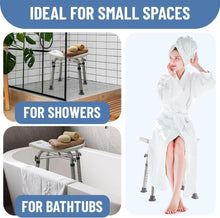 Load image into Gallery viewer, Adjustable Heavy-Duty Shower Chair - Perfect for Elderly &amp; Disabled Comfort
