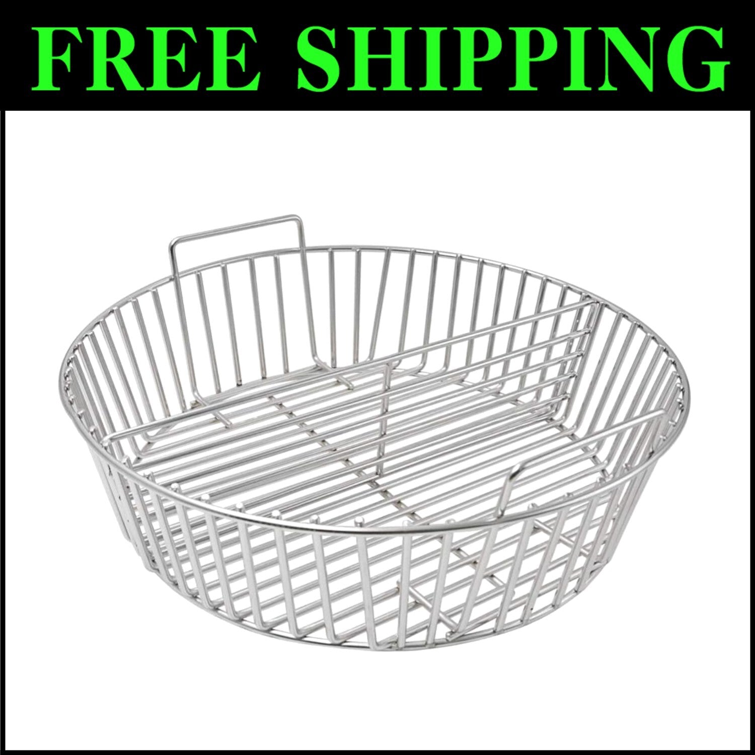 Stainless Steel Ash Basket for Efficient Cleanup - Fits X-Large Big Green Egg
