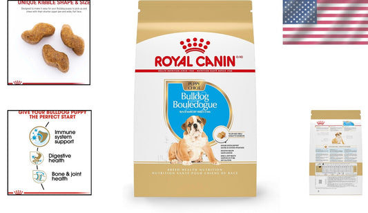 Bulldog Puppy Dry Dog Food - Specialized Nutrition for Purebred Bulldogs, 30 lb