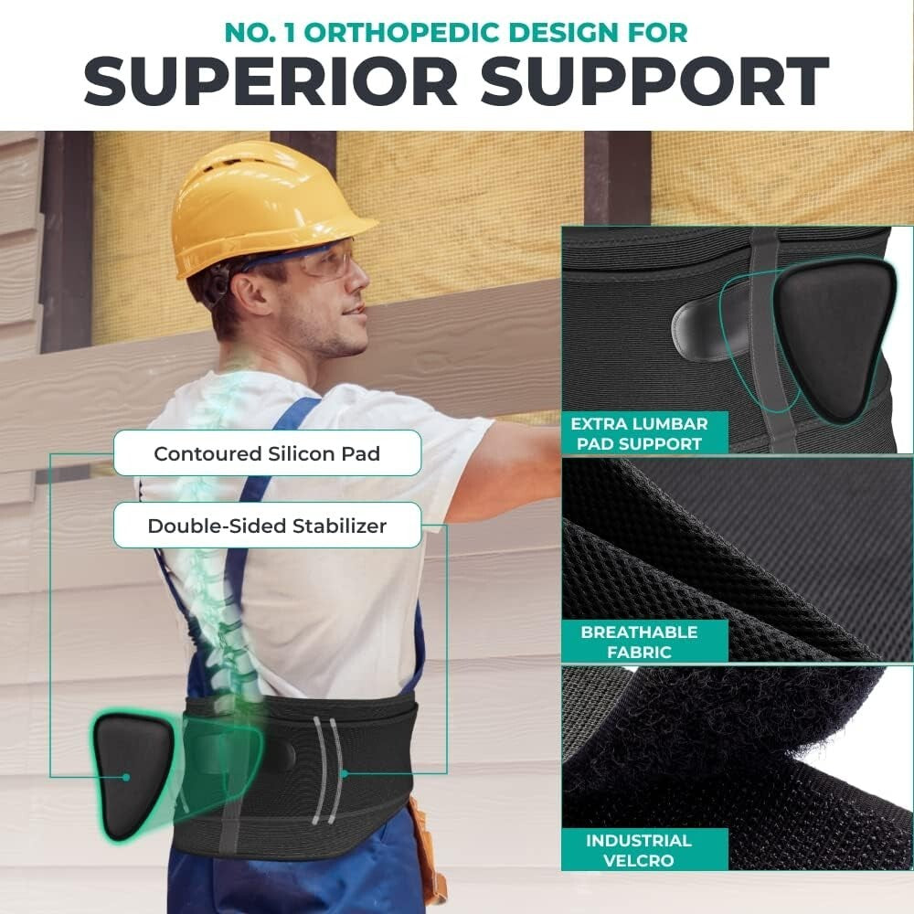 Adjustable Lower Back Support Belt for Men & Women – Posture and Pain Relief