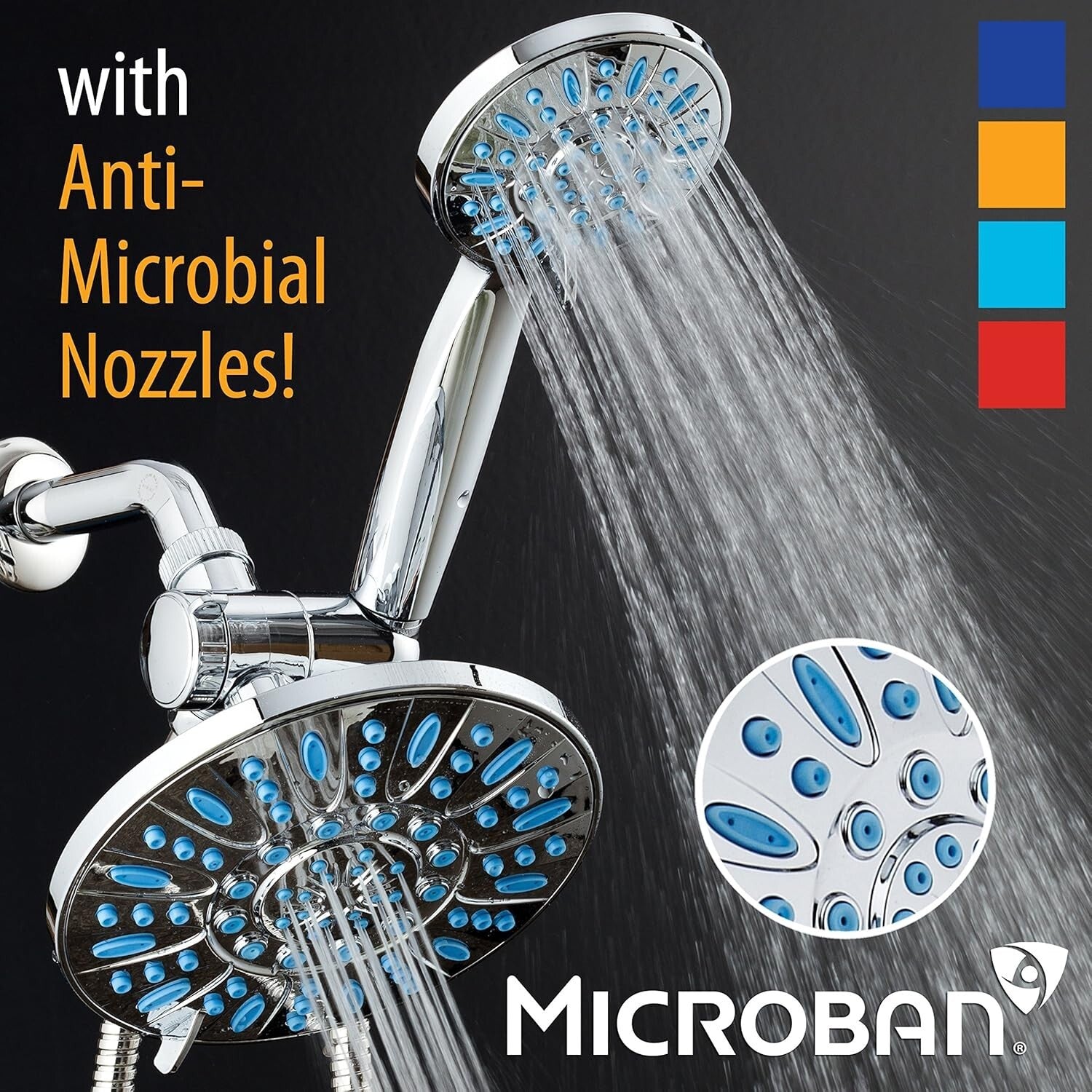Elegant Rainfall Shower System with Antimicrobial Nozzles for Healthier Bathing