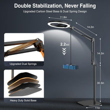 Load image into Gallery viewer, Versatile 10” Ring Light with Overhead Mount - Ideal for Photo &amp; Video Recording