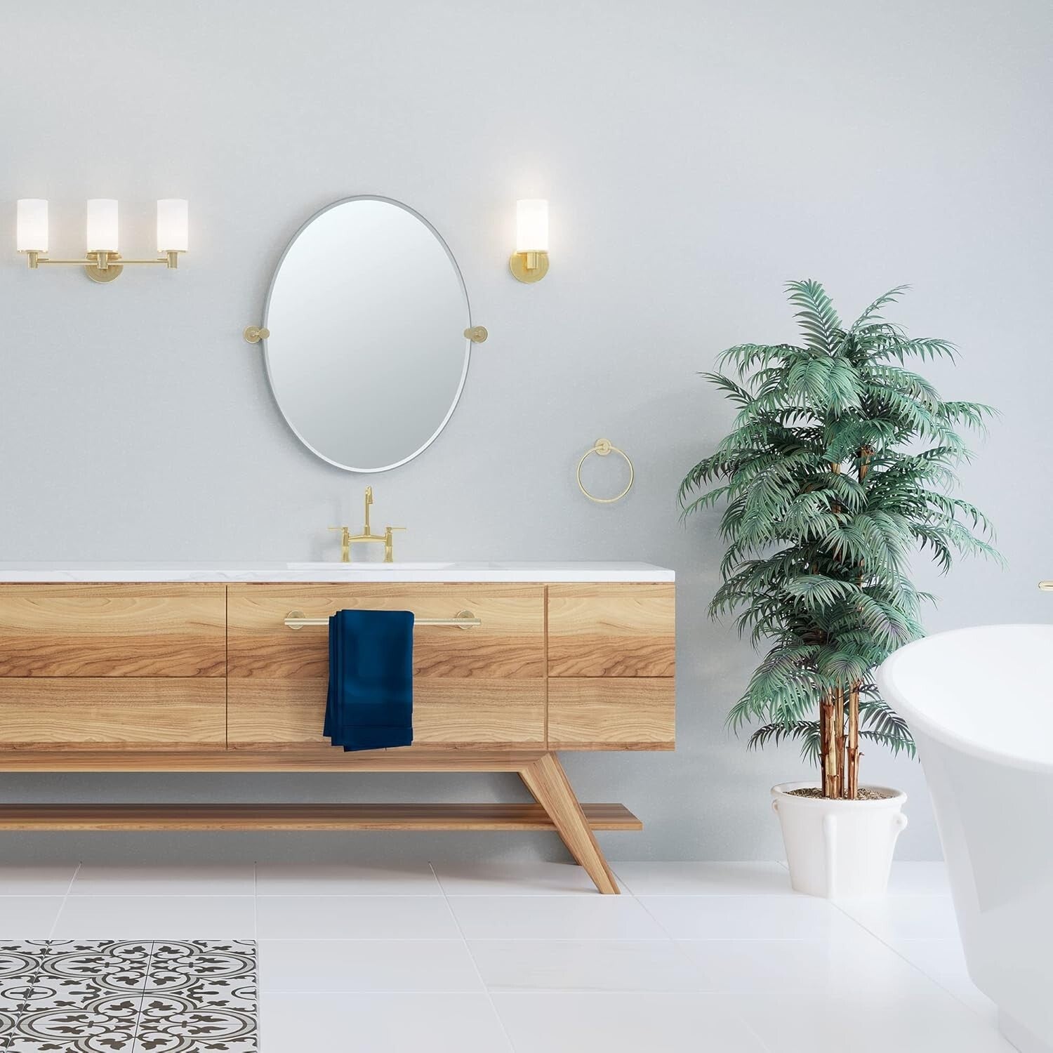 18" Wall-Mounted Brushed Brass Towel Bar - Easy Install with Lifetime Warranty