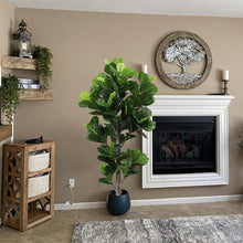 Load image into Gallery viewer, 6ft Faux Fiddle Leaf Fig Tree - Lifelike Silk Plant for Indoor/Outdoor Decor