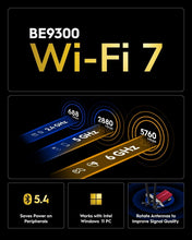 Load image into Gallery viewer, Upgrade Your PC with a WiFi 7 PCIe Adapter Featuring Intel Chipset &amp; Antennas