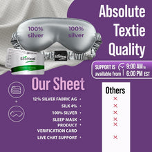 Load image into Gallery viewer, Premium King Fitted Sheet - 12% Silver Fiber and Organic Cotton for Better Sleep