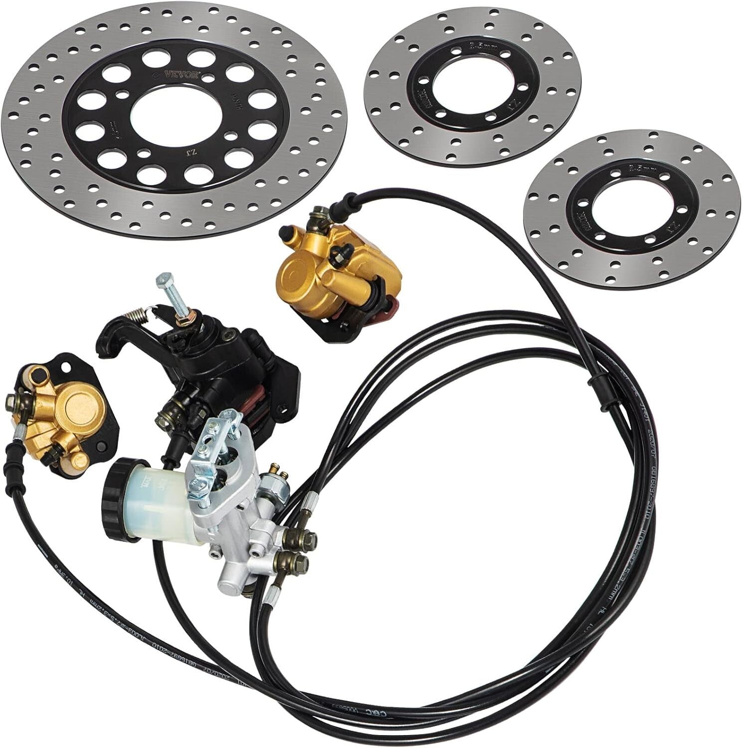 Easy Install Go Kart Hydraulic Brake Kit - Reliable Performance for 150cc Models