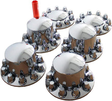 Load image into Gallery viewer, Chrome ABS Complete Axle Cover Set with Hub Caps &amp; Lug Nut Covers for Trucks