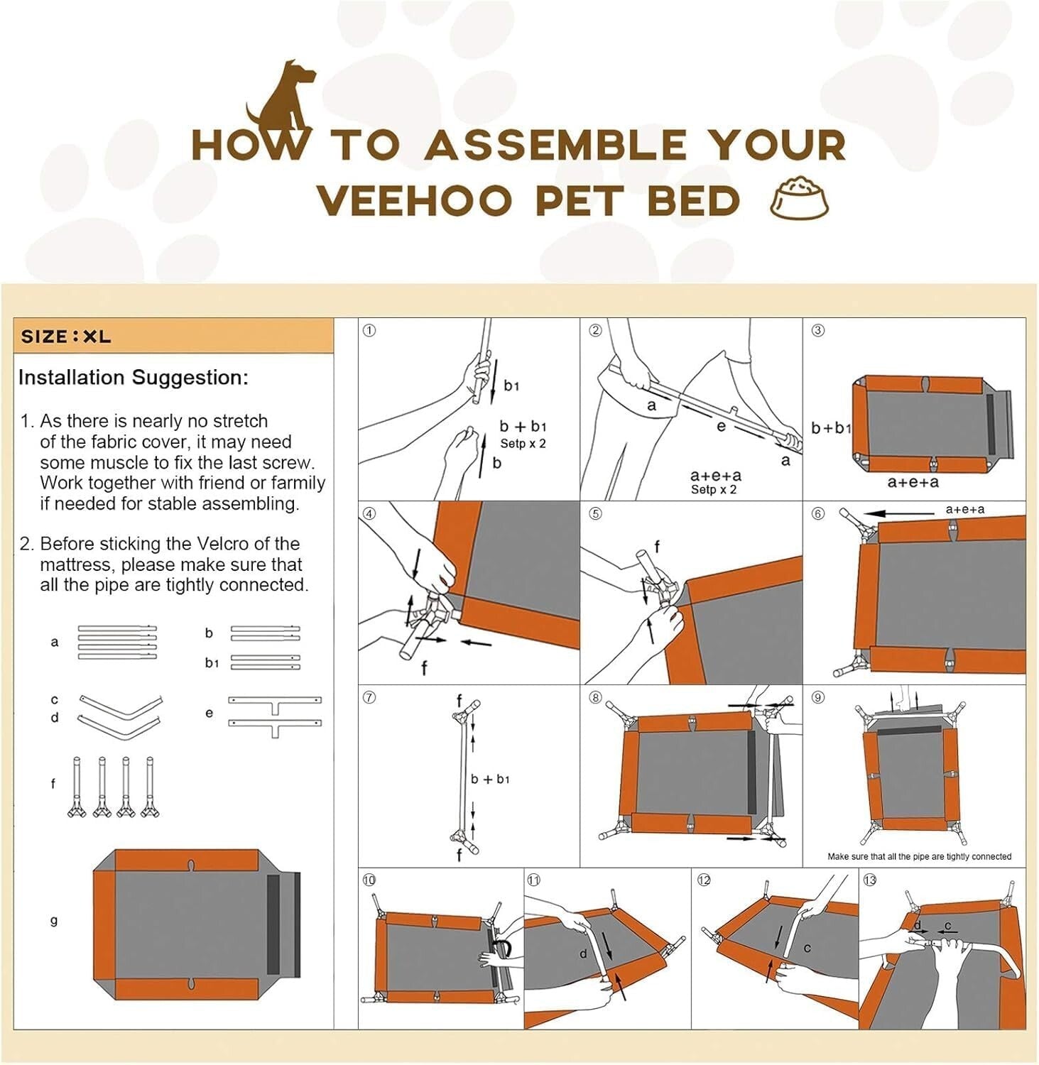 Cooling Elevated Dog Bed XL for Maximum Comfort - Easy Assembly & Travel Ready