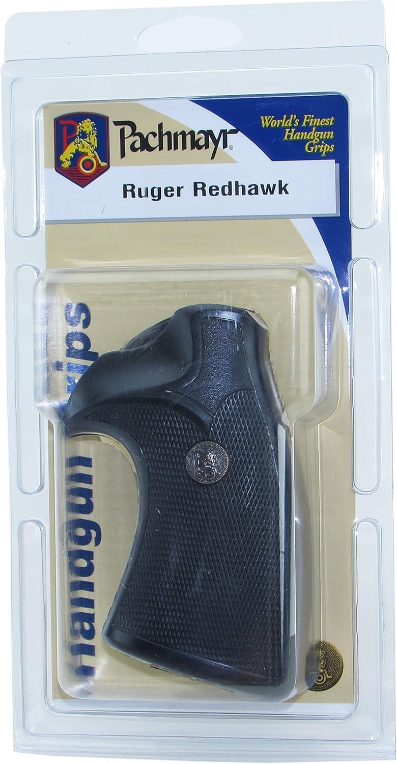 Deep Checkered Black Rubber Grip for Ruger Redhawk – Enhanced Shooting Accuracy