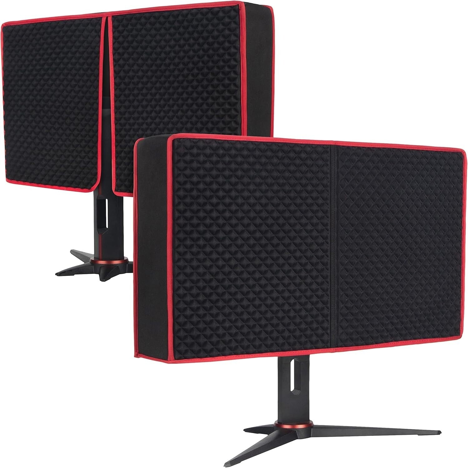 Stylish Red & Black 27-Inch Monitor Cover - Ultimate Protection for Gamers
