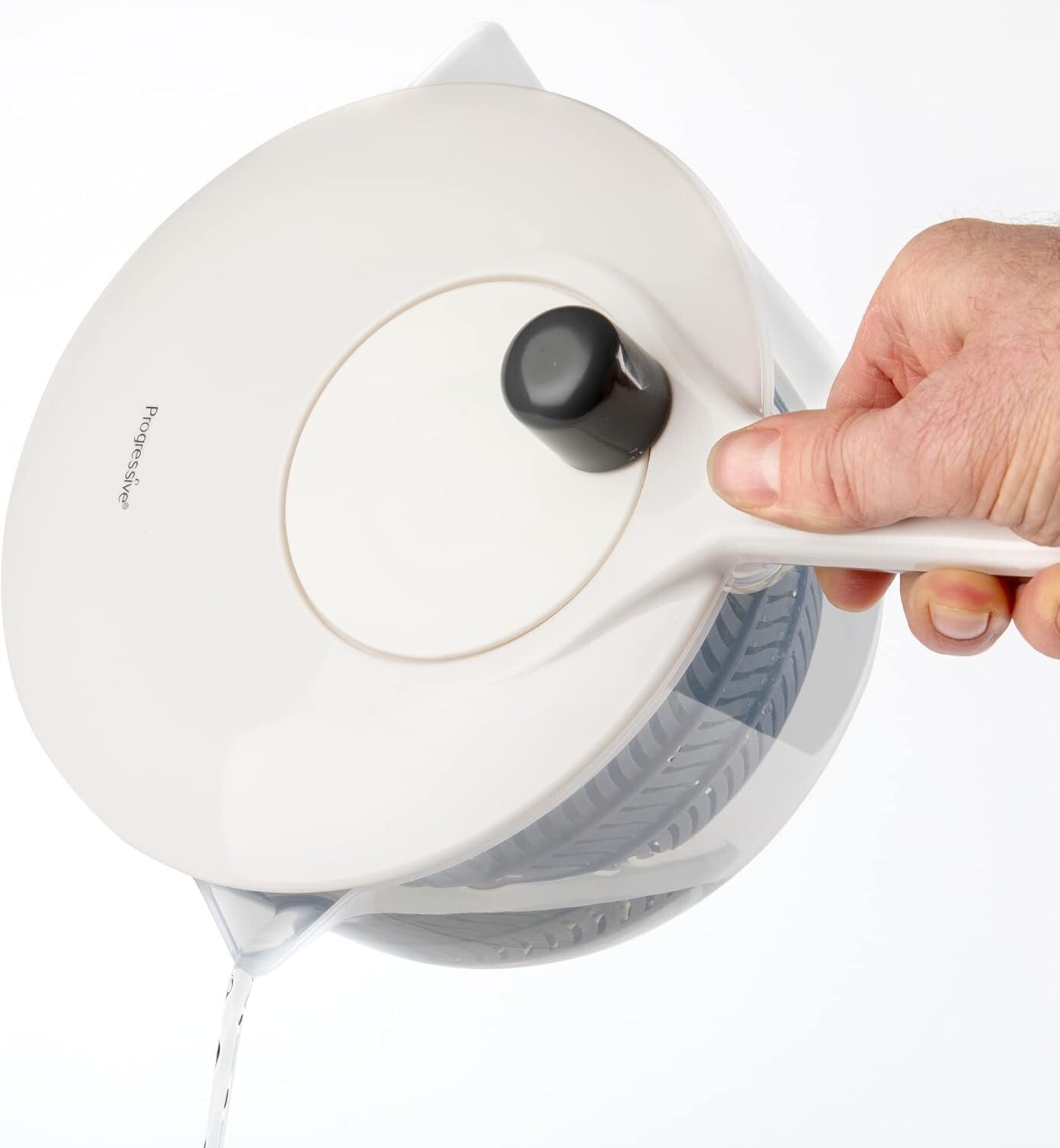 2.5 Quart Salad Spinner with Long Handle - Dishwasher Safe Kitchen Essential