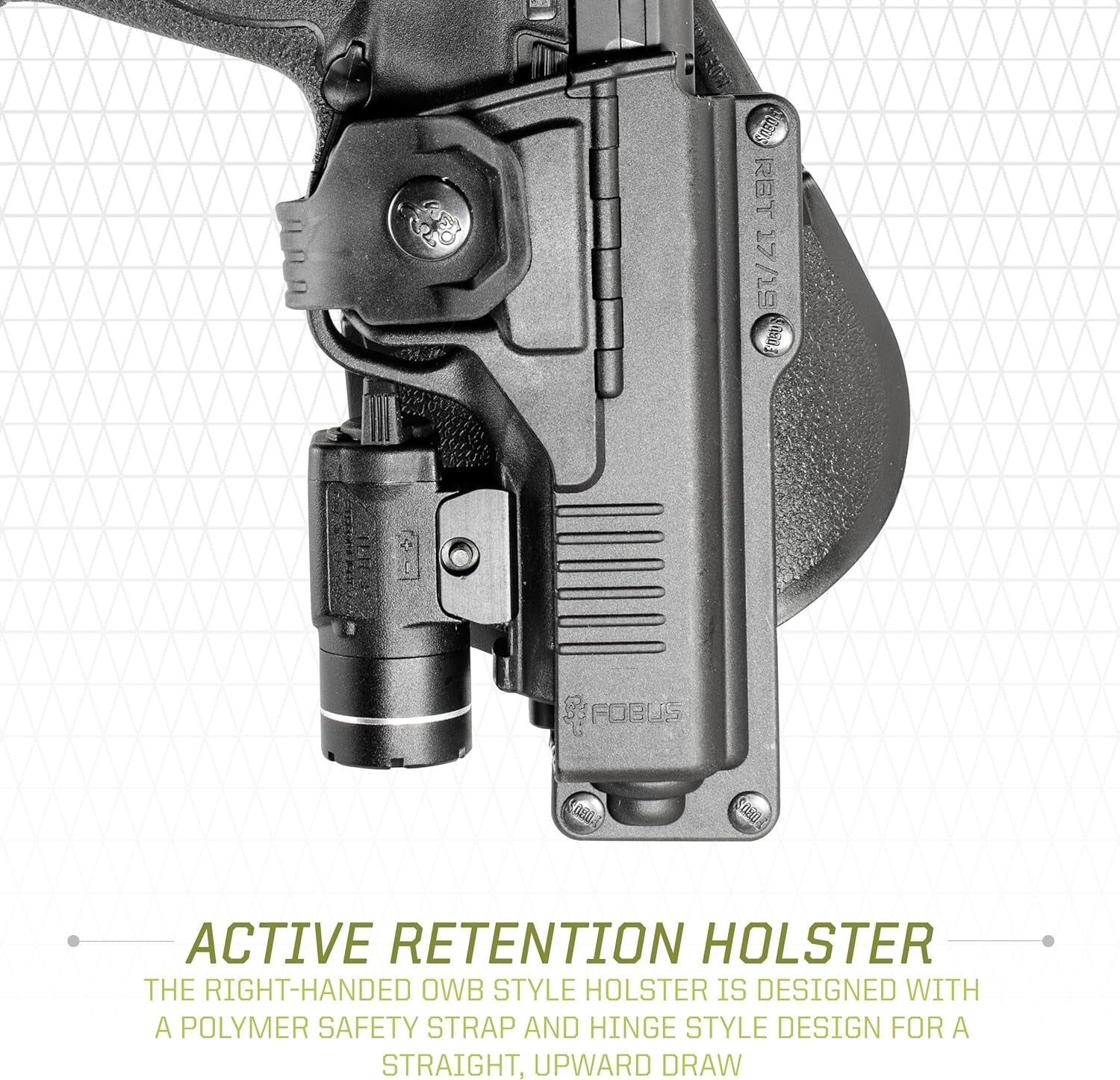 Durable Dark Grey OWB Holster for Glock 17/22/31 & M&P with Optics Support