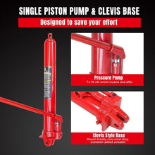 Load image into Gallery viewer, Heavy-Duty Hydraulic Long Ram Jack 8 Ton Capacity with Glide Pump - Red