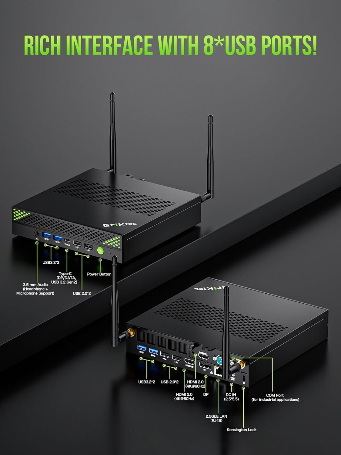 Compact Intel Core i9 Mini Computer - 32GB RAM, 1TB SSD & Quad-Screen 8K Support