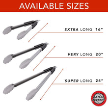 Load image into Gallery viewer, Super Long 24-Inch Heavy Duty BBQ Tongs with Non-Slip Grips for Safe Grilling