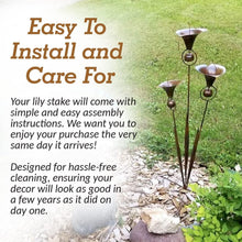 Load image into Gallery viewer, Rust Resistant Calla Lily Wind Chime Garden Stake - Ideal Gift for Garden Lovers