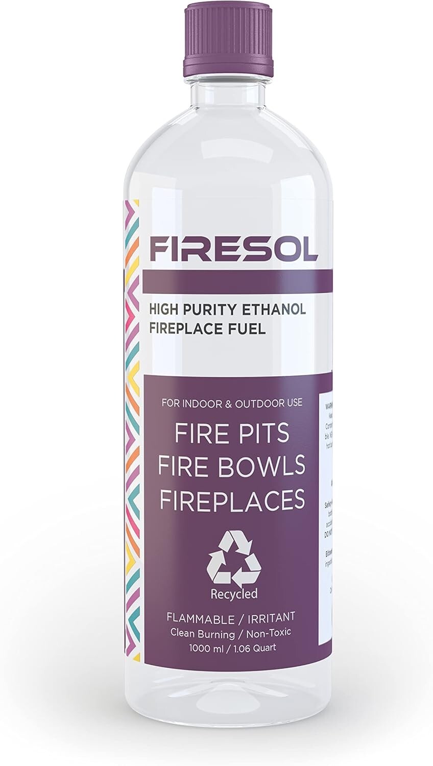 Plant-Based Ethanol Fuel 12 x 1L - Ideal for Indoor Fireplaces & Stoves