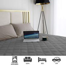 Load image into Gallery viewer, Waterproof Dog Bed Cover with Anti-Slip Back - Luxury Pet Blanket in Dark Grey
