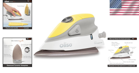 Compact Dual Voltage Steam Iron with Diamond Ceramic Soleplate - 45 Sec Heat-Up