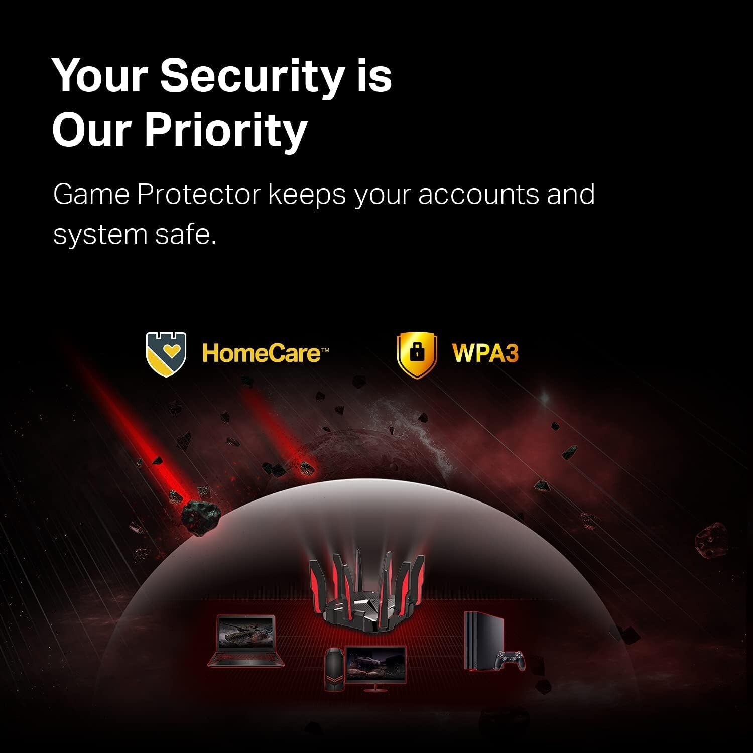 High-Speed Gigabit AX6600 Router with HomeShield Security for Large Homes