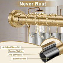 Load image into Gallery viewer, Versatile Gold Tension Shower Rod 34-96 Inches - Ideal for Bathrooms or Kitchens