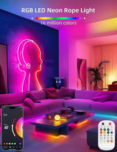 Load image into Gallery viewer, Flexible 16.4Ft LED Neon Rope Lights - Waterproof, App Control &amp; Color Changing
