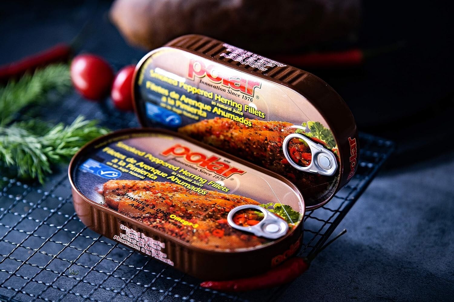 Norwegian Peppered Smoked Herring, 7.05oz Pack of 12 - Gourmet Taste Experience