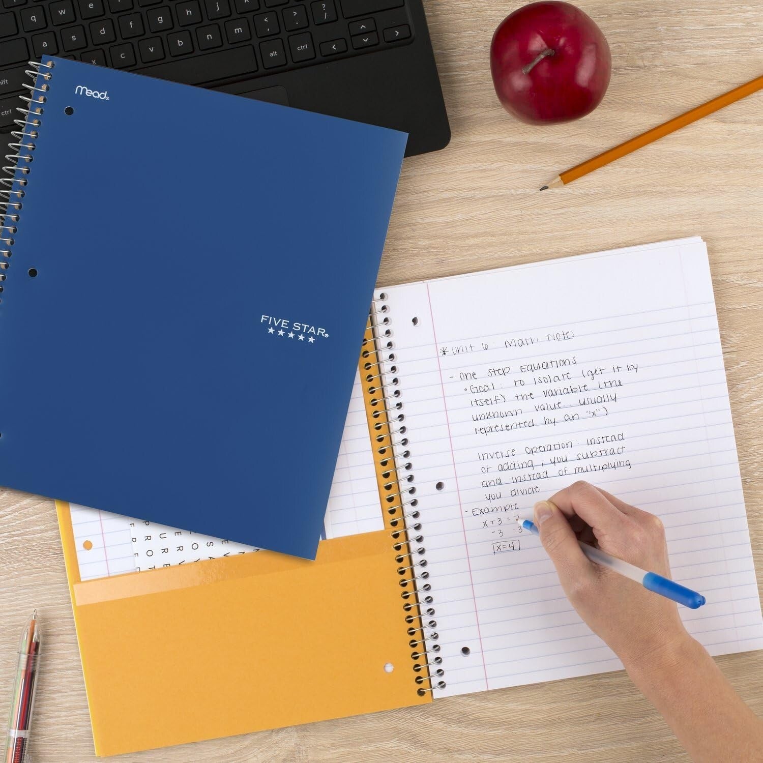 Water-Resistant Spiral Notebooks + Study App - Perfect for Organized Note-Taking