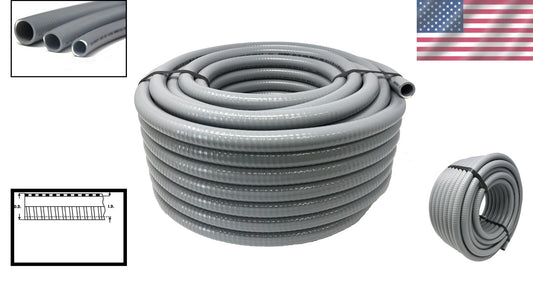 100 Feet of Corrosion Resistant 1/2-Inch Liquid-Tight PVC Electrical Conduit