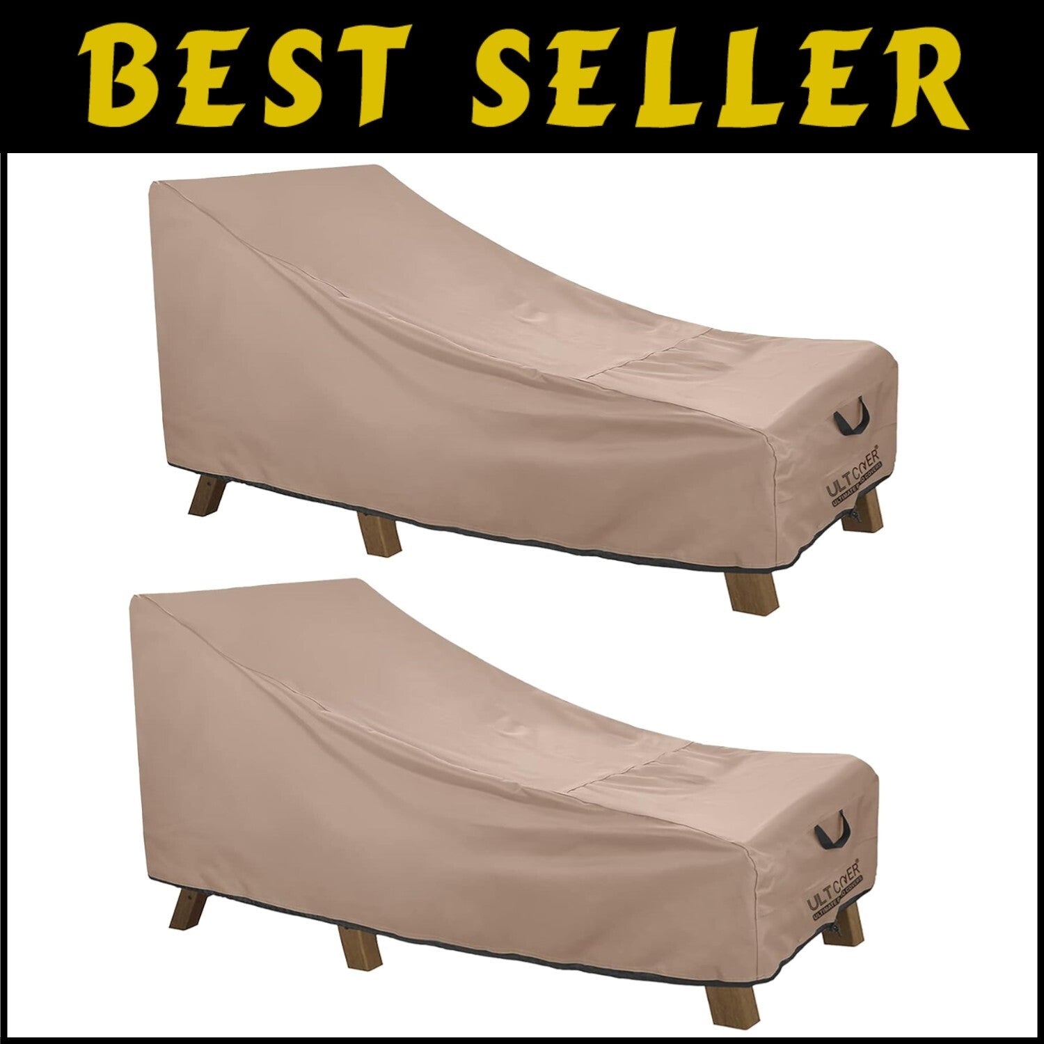 Solid Brown Outdoor Chair Covers - Heavy-Duty Protection for 76" x 32" Chairs