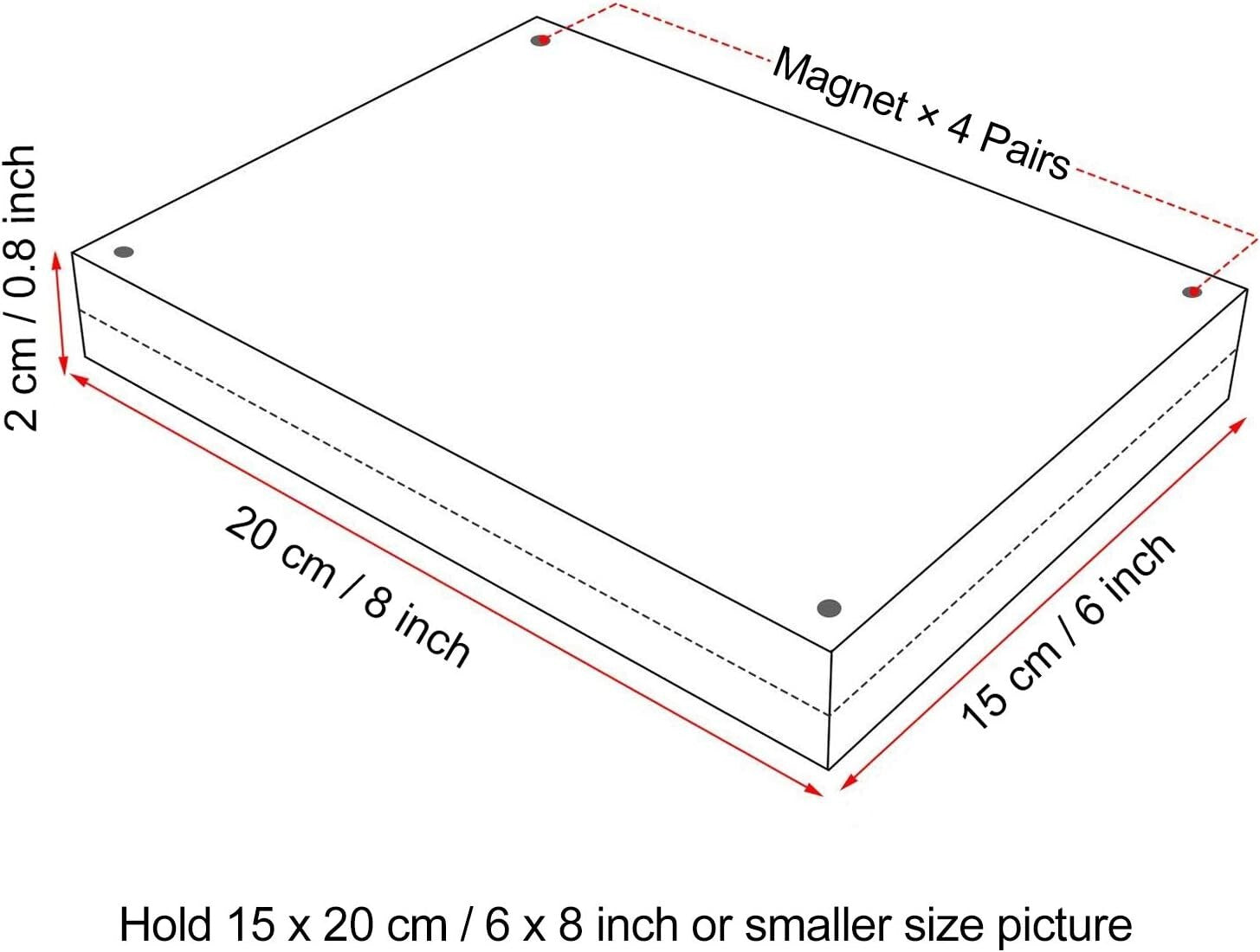 Elegant 6x8 Inch Acrylic Picture Frame Set - Double-Sided & Freestanding Display