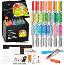 Load image into Gallery viewer, Creative 48-Color Acrylic Paint Marker Set with Automatic Ink Control - 1 Count